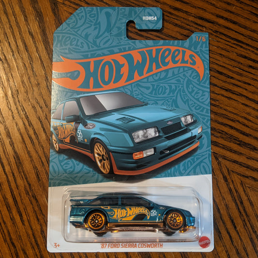 '87 Ford Sierra Cosworth (Metalflake Teal) - 56th Anniversary: Green and Gold - Hot Wheels Basic (2024)