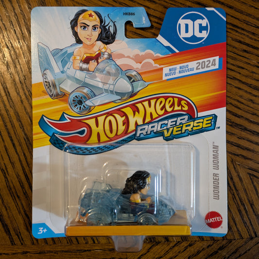Wonder Woman (Clear Blue) - Hot Wheels RacerVerse - Hot Wheels Character Cars (2024)