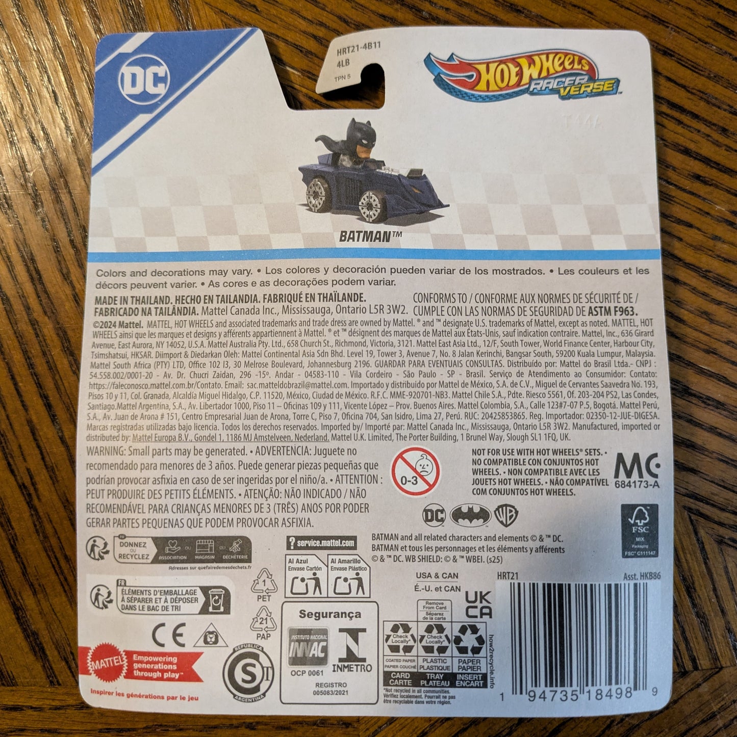 Batman (Midnight Blue) - DC Comics - Hot Wheels RacerVerse (2025)