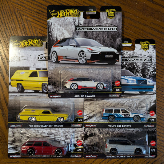 Fast Wagons Set of 5 - Hot Wheels Premium (2025)