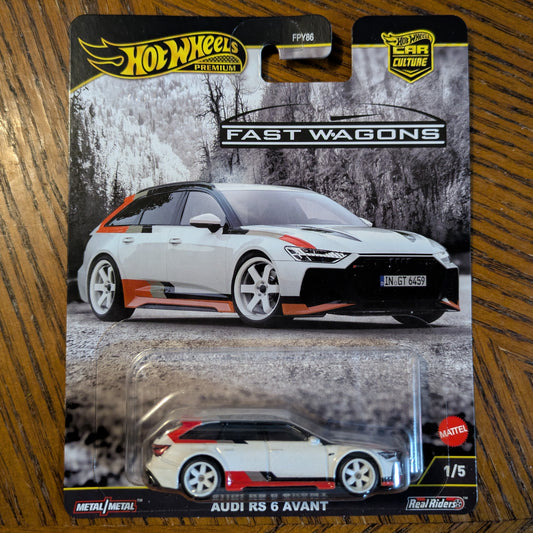 Audi RS 6 Avant (Arkona White) - Fast Wagons - Hot Wheels Premium (2025)