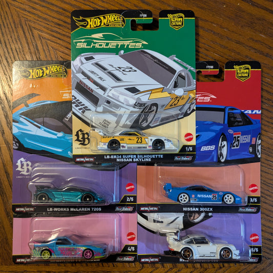 Silhouettes Complete Set of 5 - Hot Wheels Premium (2025)