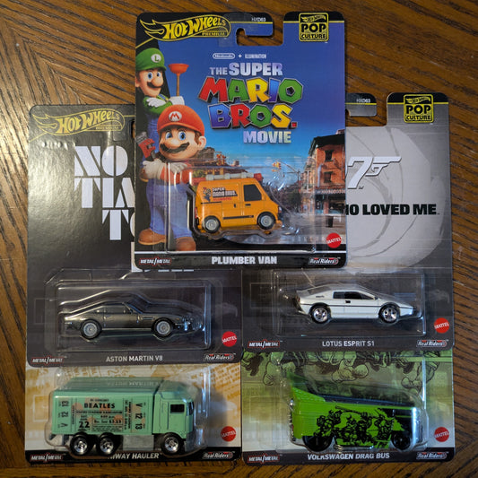 Pop Culture 2024 Mix 4 () - Set of 5 - Hot Wheels Premium (2025)
