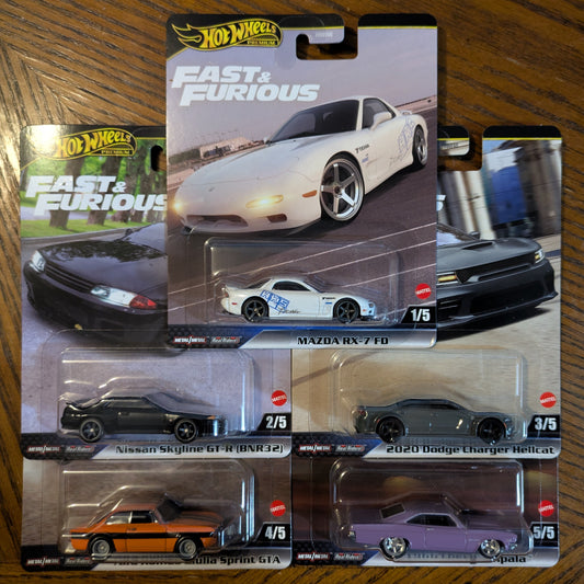 Fast & Furious 2025 Mix 2 - Set of 5 - Hot Wheels Premium (2025)