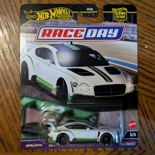 2018 Bentley Continental GT3 (White) - Race Day - Hot Wheels Premium (2024)
