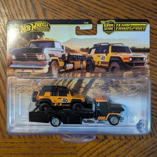 Toyota FJ Cruiser + Horizon Hauler (Orange + Black) - Car Culture: Team Transport: Mix 3 - Hot Wheels Premium (2025)