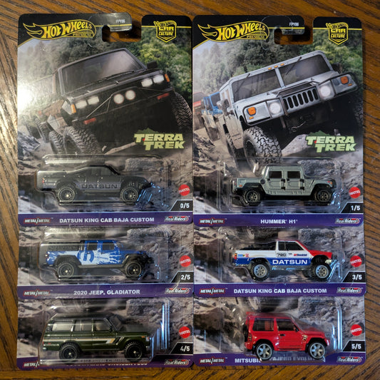 Terra Trek Set of 6 (with Chase) - Hot Wheels Premium (2024)