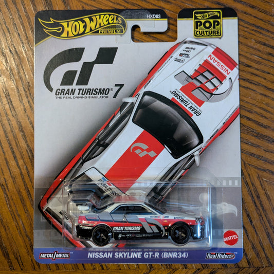 Nissan Skyline GT-R (BNR34) (White) - Gran Turismo 7 - Hot Wheels Premium (2025)