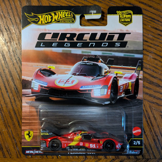 Ferrari 499P (Rosso Corsa) - Circuit Legends - Hot Wheels Premium (2025)