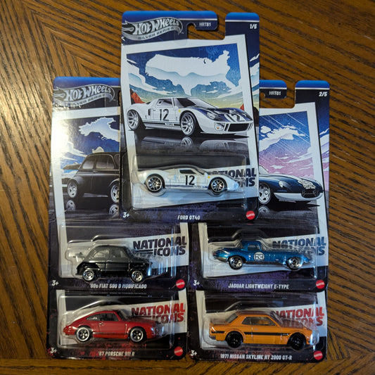 National Icons Set of 5 - Hot Wheels Silver Series (2025)