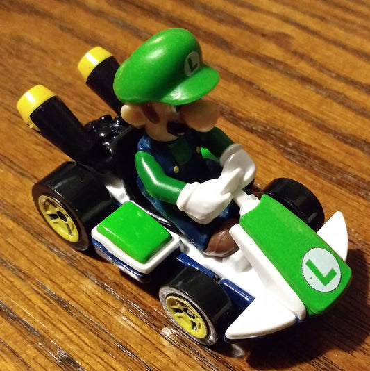 Luigi Standard Kart - Mario Kart Character Cars - Hot Wheels Loose (2019)