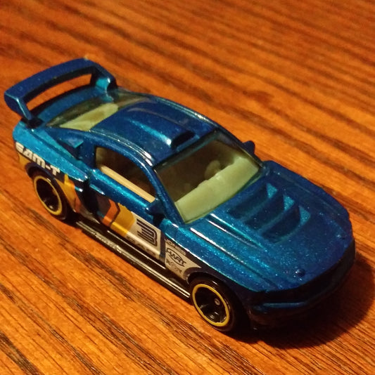 Custom '12 Ford Mustang (Metalflake Blue) - Nightburnerz - Hot Wheels Basic Loose (2020)