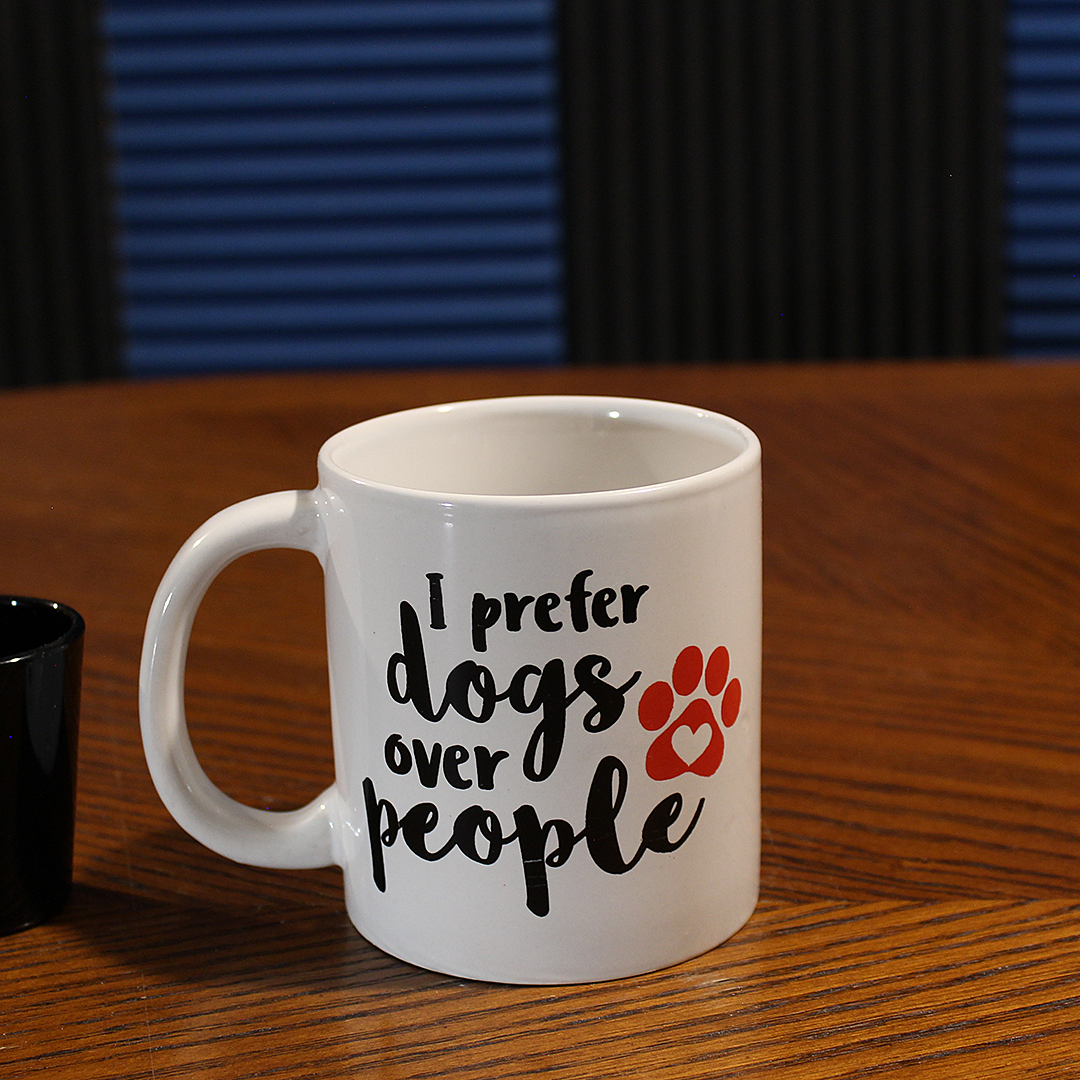 I Prefer Dogs Over People Stoneware Mug (14 oz)