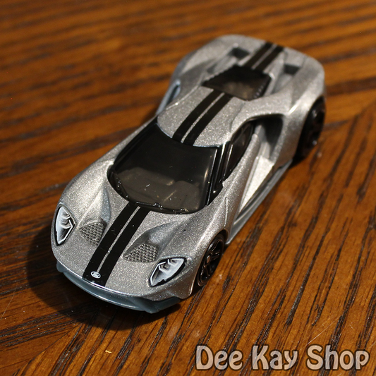 '17 Ford GT (Metalflake Silver) - Nightburnerz - Hot Wheels Basic Loose (2017)