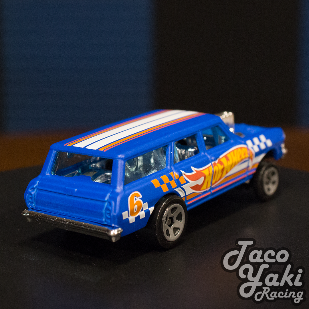 '64 Nova Wagon Gasser (Blue) - HW Race Team - Hot Wheels Basic Loose (2021)