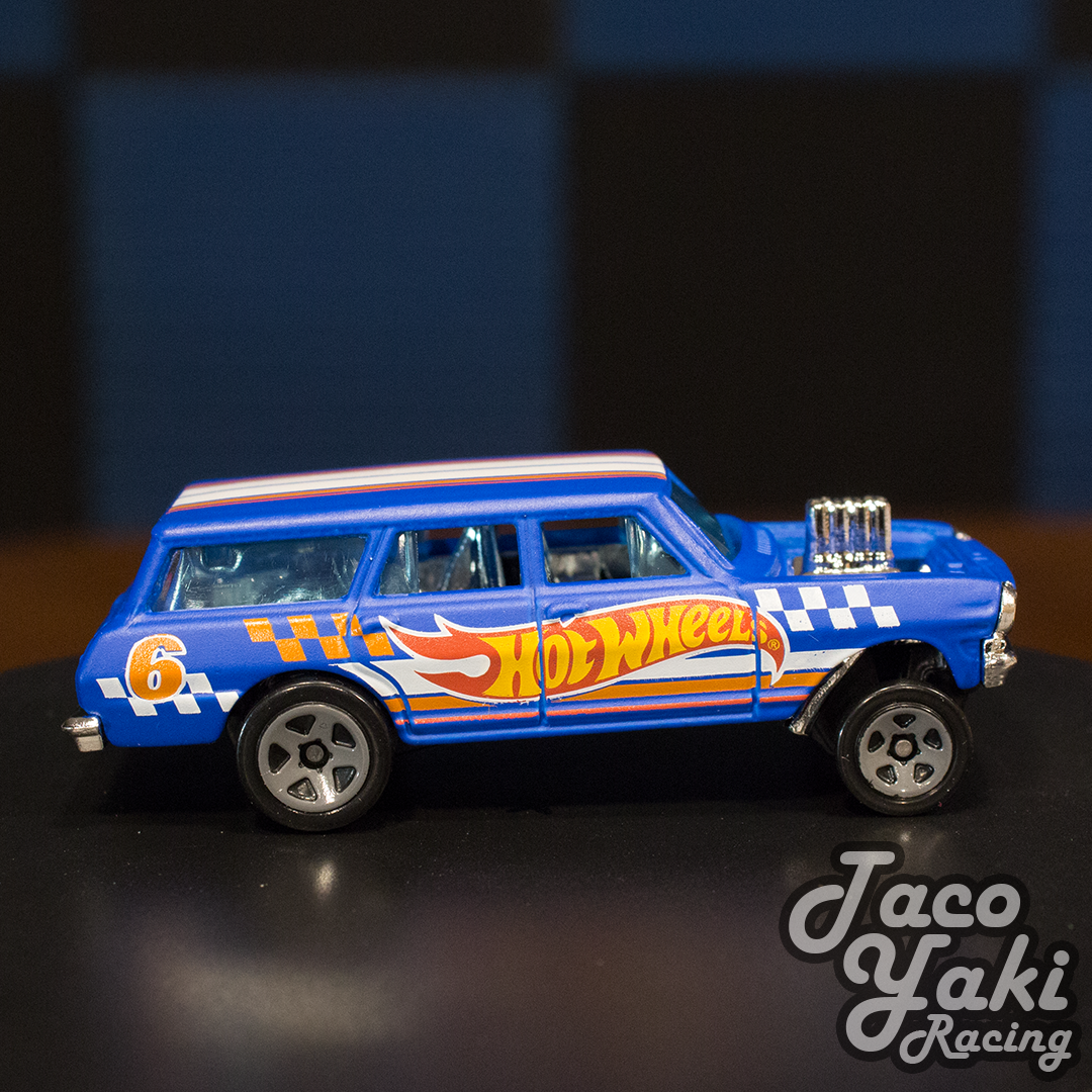 '64 Nova Wagon Gasser (Blue) - HW Race Team - Hot Wheels Basic Loose (2021)