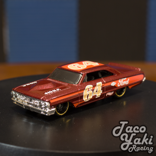 '64 Galaxie 500 (Metalflake Dark Red) - American Steel - Hot Wheels Basic Loose (2020)