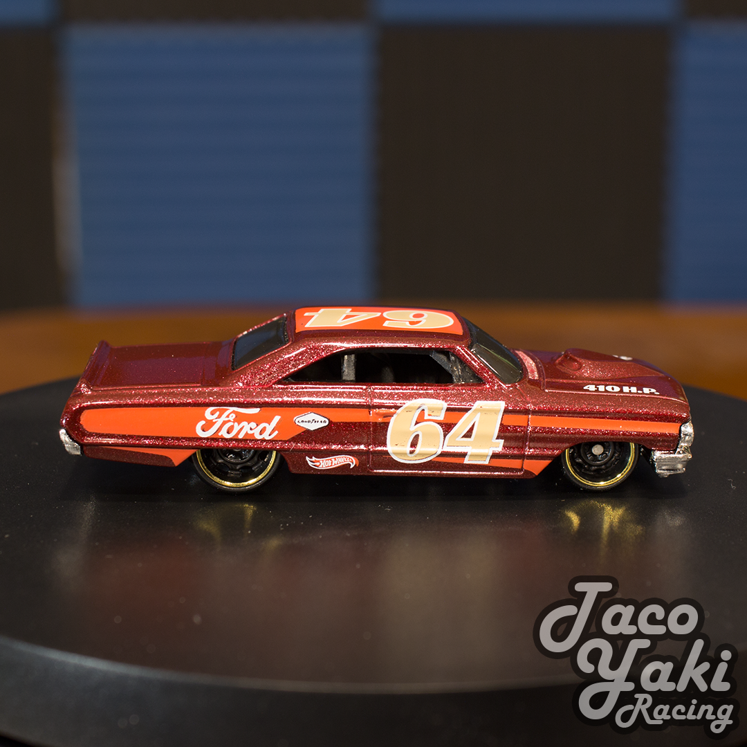 '64 Galaxie 500 (Metalflake Dark Red) - American Steel - Hot Wheels Basic Loose (2020)