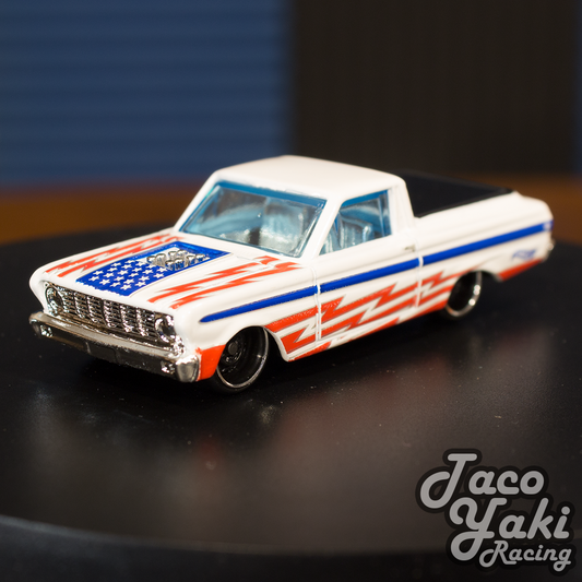 '65 Ford Ranchero (White) - Stars & Stripes - Hot Wheels Basic Loose (2022)
