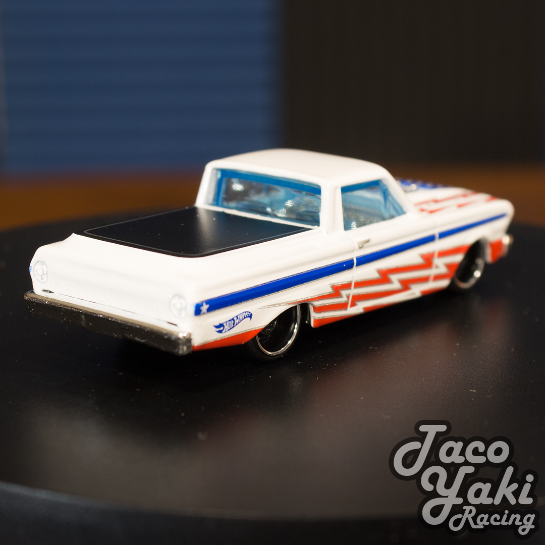 '65 Ford Ranchero (White) - Stars & Stripes - Hot Wheels Basic Loose (2022)