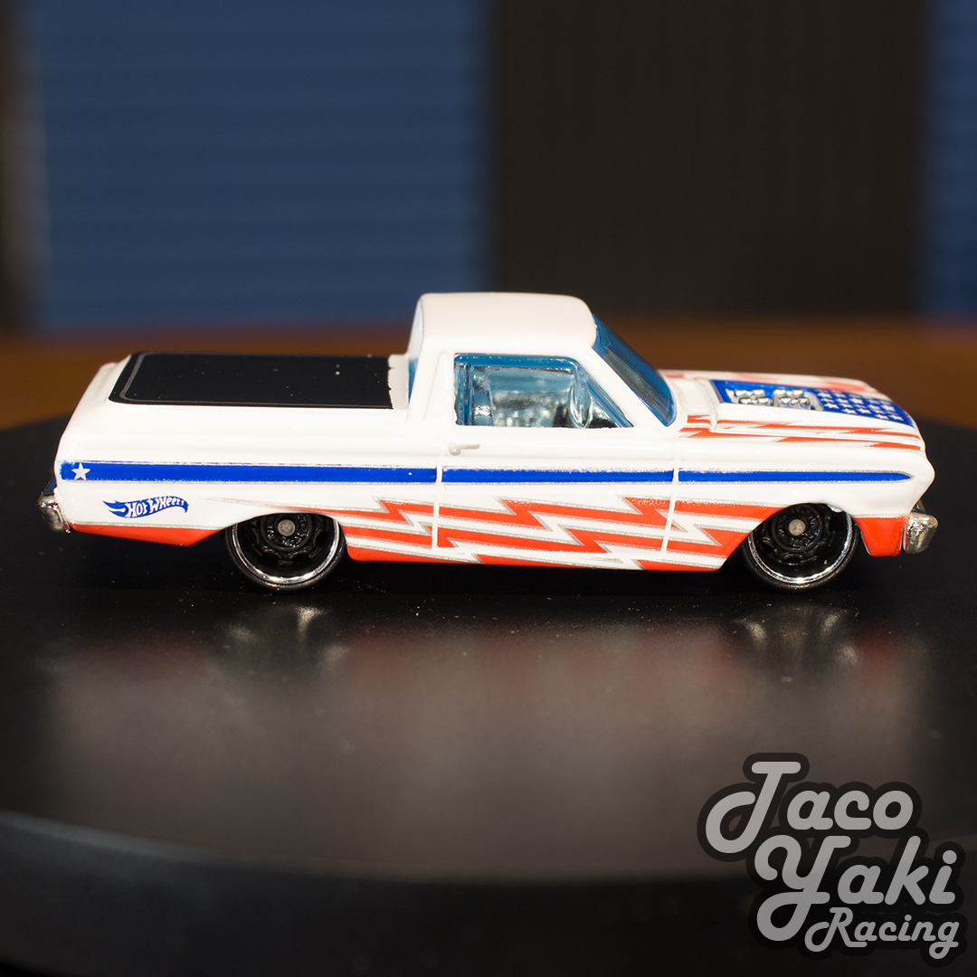 '65 Ford Ranchero (White) - Stars & Stripes - Hot Wheels Basic Loose (2022)