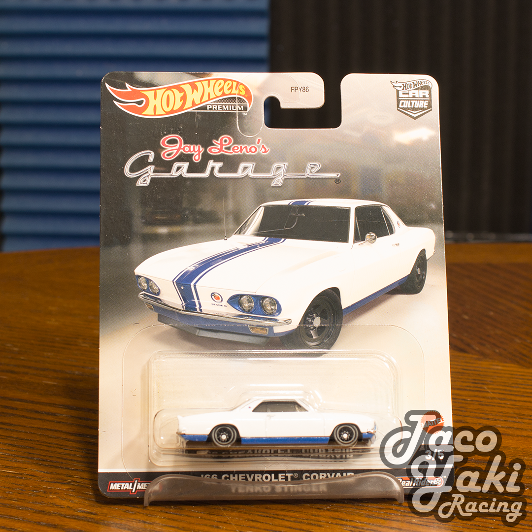 '66 Chevrolet Corvair Yenko Stinger (White) - Jay Leno's Garage - Hot Wheels Premium (2022)