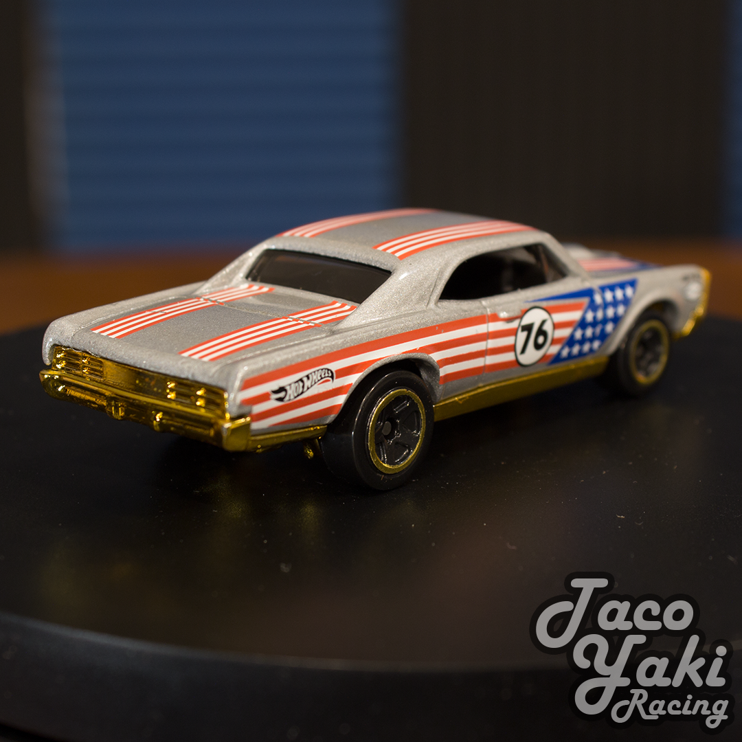 '67 Pontiac GTO (Metalflake Gray) - Stars & Stripes - Hot Wheels Basic Loose (2022)