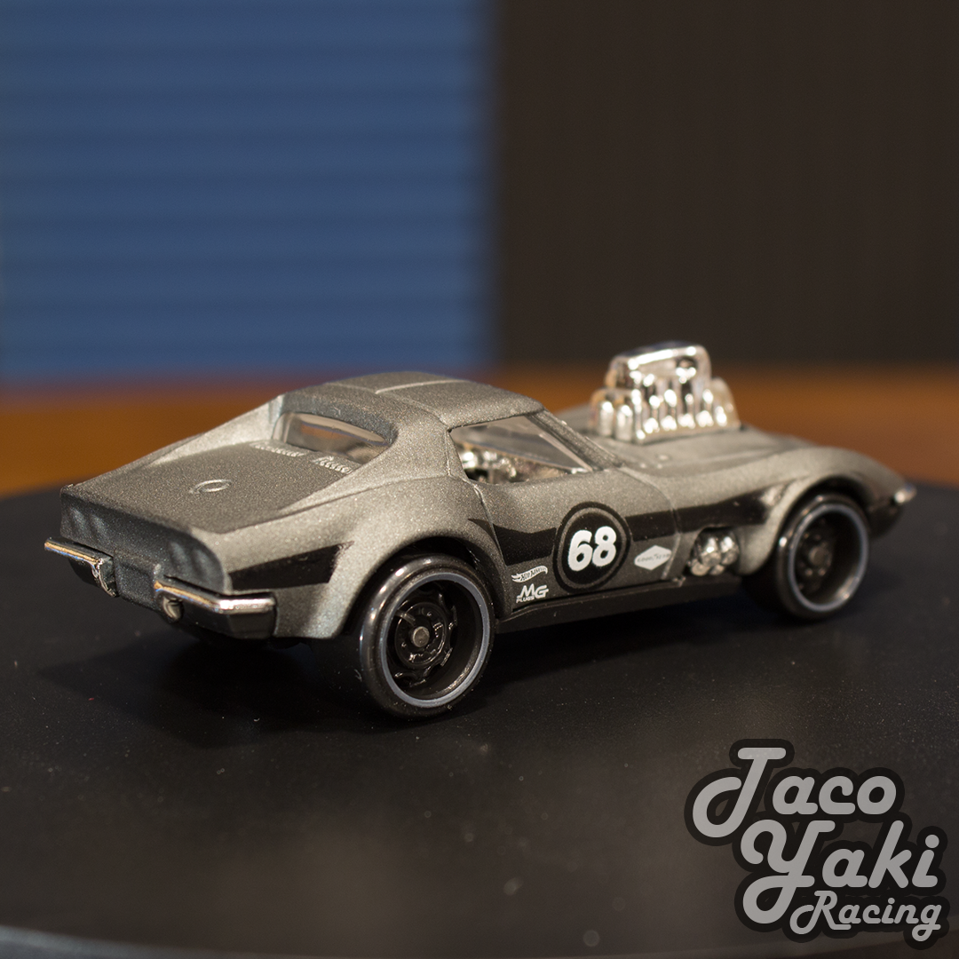 '68 Corvette (Gas Monkey Garage Matte Dark Gray) - Nightburnerz - Hot Wheels Basic Loose (2021)