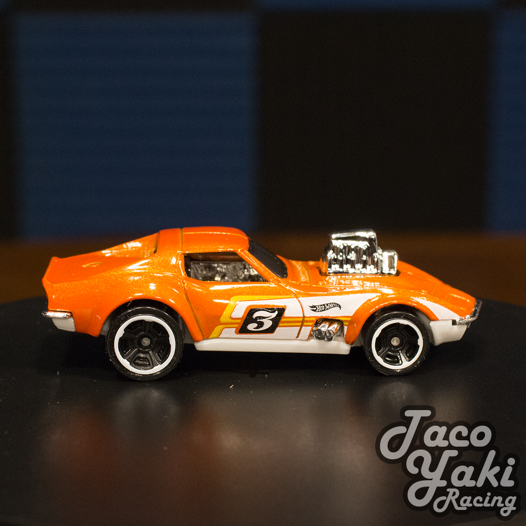 '68 Corvette (Gas Monkey Garage Orange) - HW Exposed Engines - Hot Wheels Basic Loose (2022)
