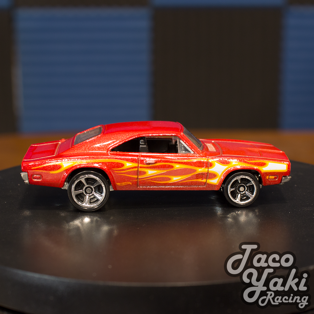 '69 Dodge Charger 500 (Red) - HW Flames - Hot Wheels Basic Loose (2021)