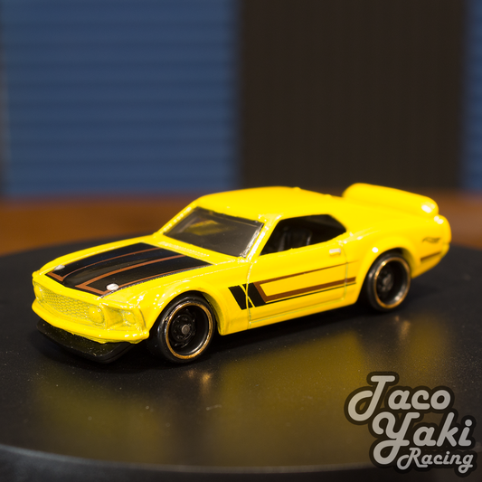 '69 Ford Mustang Boss 302 (Yellow) - Detroit Muscle - Hot Wheels Basic Loose (2018)