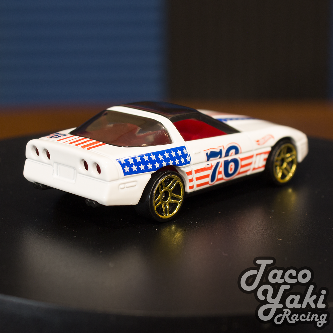 '84 Corvette (White) - Stars & Stripes - Hot Wheels Basic Loose (2022)