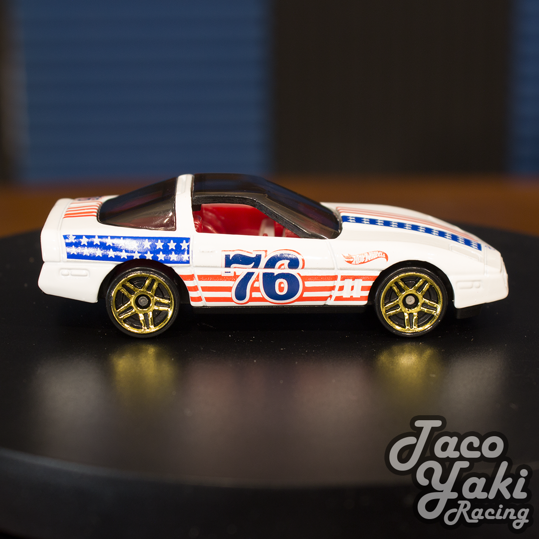 '84 Corvette (White) - Stars & Stripes - Hot Wheels Basic Loose (2022)