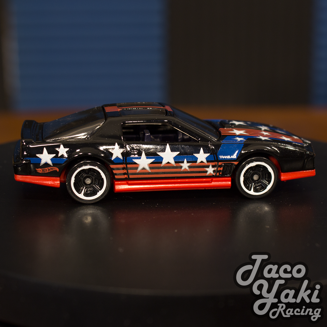 1984 Pontiac Firebird (Black) - Stars & Stripes - Hot Wheels Basic Loose (2022)