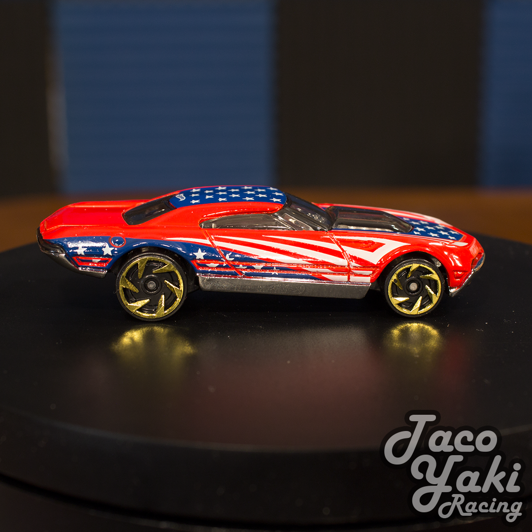 Muscle Speeder (Glossy Red) - Stars & Stripes - Hot Wheels Basic Loose (2022)
