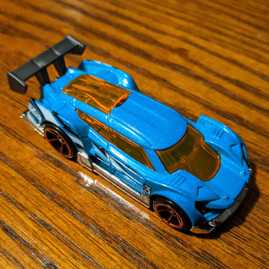 Super Blitzen (Metalflake Turquoise) - Track Builder - Hot Wheels Basic Loose (2019)