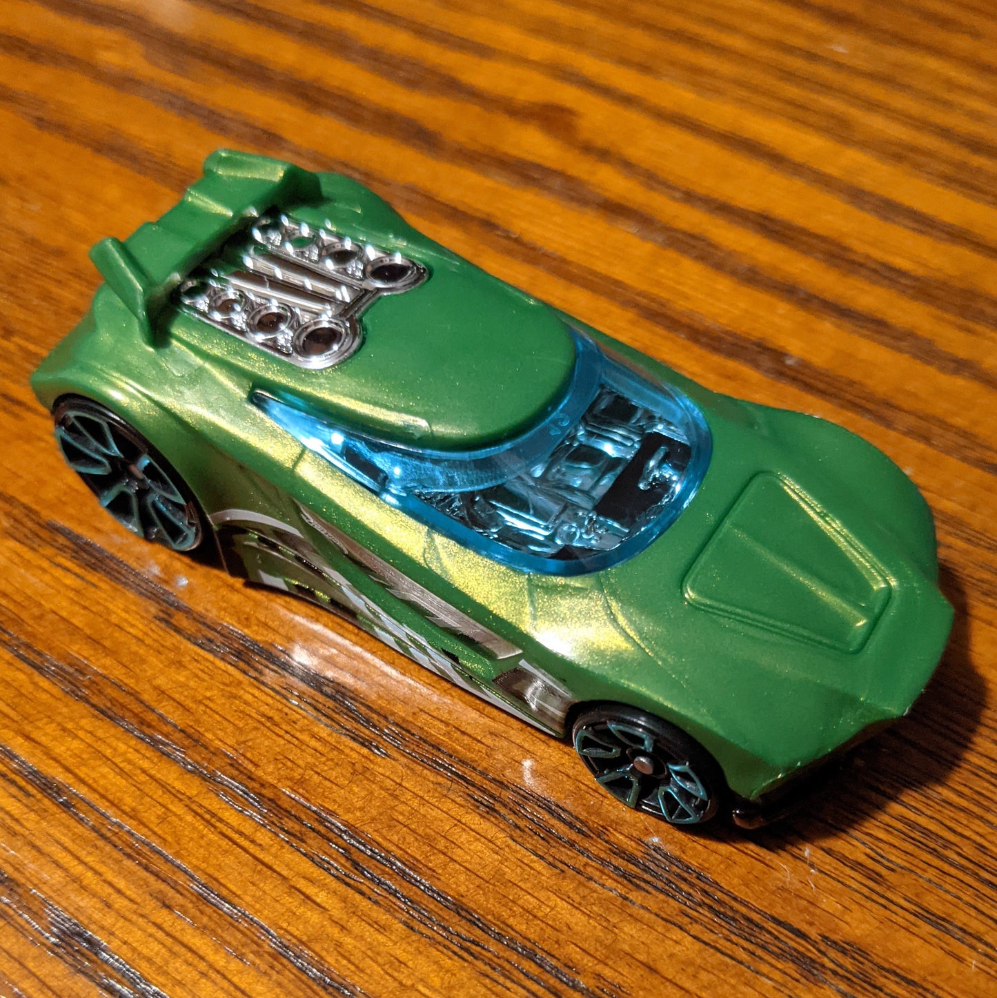 Chicane (Green) - Track Builder - Hot Wheels Basic Loose (2019)