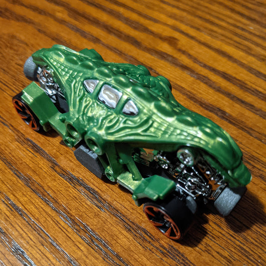 Double Demon (Green) - Dino City - Hot Wheels Basic Loose (2019)