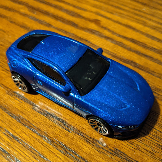 2020 Jaguar F-Type (Metalflake Dark Blue) - Factory Fresh - Hot Wheels Basic Loose (2021)