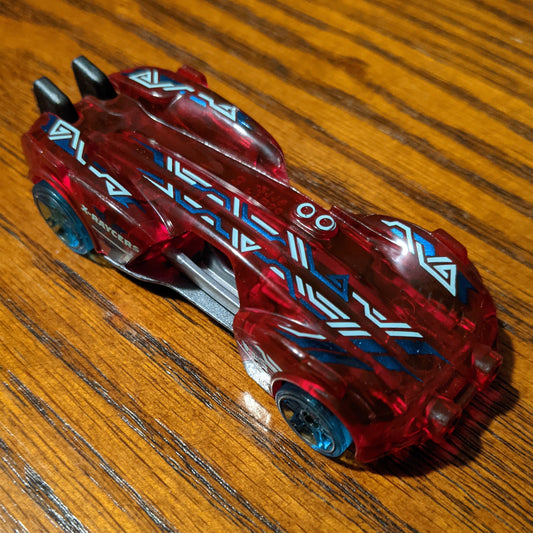 Slide Kick (Clear Red) - X-Raycers - Hot Wheels Basic Loose (2021)