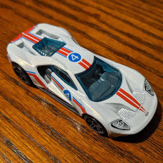 '17 Ford GT (White) - Then and Now - Hot Wheels Basic Loose (2021)