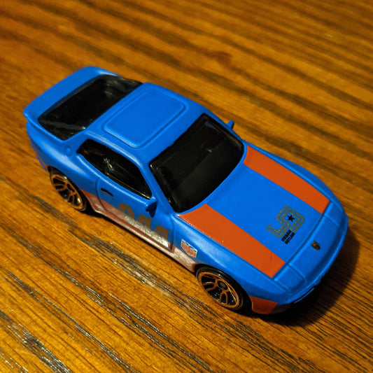 '89 Porsche 944 Turbo (Satin Blue) - HW Turbo - Hot Wheels Basic Loose (2021)