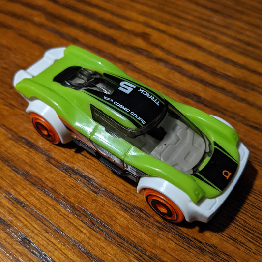 Cosmic Coupe (Lime Green) - Track Stars - Hot Wheels Basic Loose (2021)