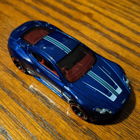 Aston Martin DBS (Dark Metallic Blue) - HW Exotics - Hot Wheels Basic Loose (2018)