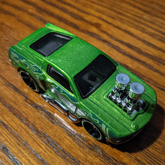 '68 Mustang (Green) - HW Flames - Hot Wheels Basic Loose (2018)