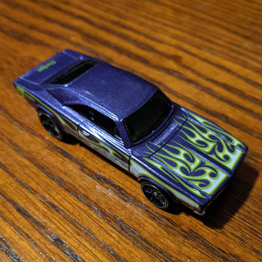 '69 Dodge Charger 500 (Metalflake Purple) - HW Flames - Hot Wheels Basic (2020)