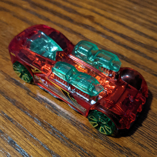 What-4-2 (Clear Red) - X-Raycers - Hot Wheels Basic Loose (2018)
