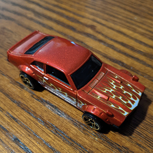 Custom Ford Maverick (Burnt Orange) - HW Flames - Hot Wheels Basic Loose (2020)