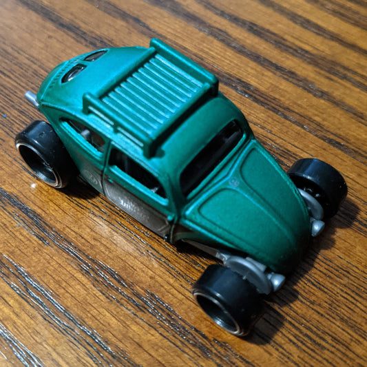 Custom Volkswagen Beetle (Matte Green) - Multipack Exclusive - Hot Wheels Basic Loose (2021)