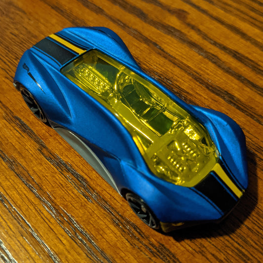 Exotique (Satin Blue) - HW Exotics - Hot Wheels Basic Loose (2018)